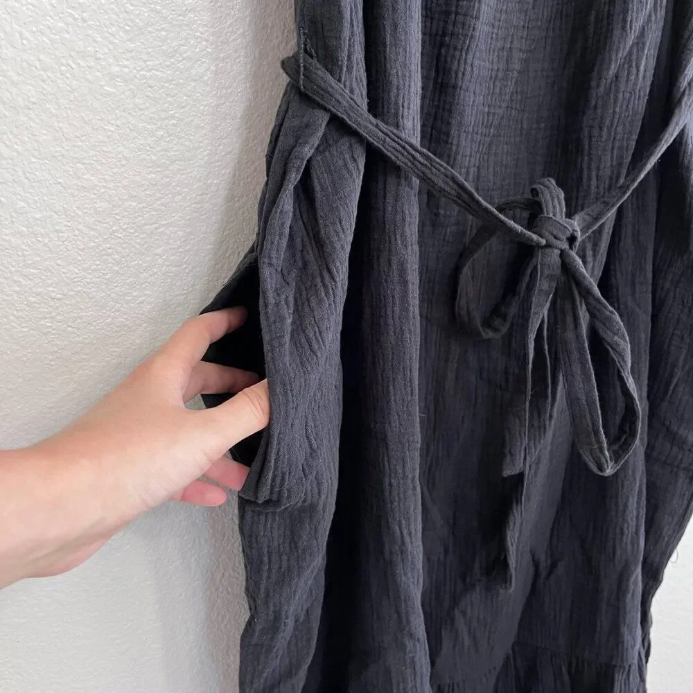 NWT A Pea In The Pod Maternity Dress Size Large Women's Organic Cotton Gauze - Picture 4 of 7